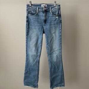 PAIGE Women's High Rise Blue Distressed Jeans
